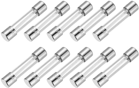 sourcing map Glassicherung, 20 A, 250 V, 5 x 20 mm, Zeitverzögerung, UL-gelistet, träge Sicherung für Haushaltsgeräte, 10 Stück