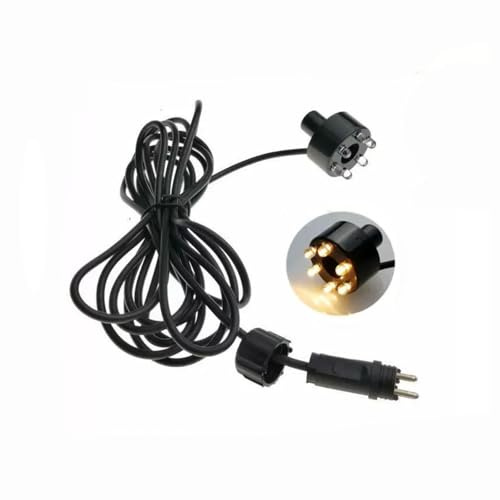 lmoikesz 6 LED Underwater Landscape Lights AC12V Waterproof Fountain Light Durable ABS Plastic Decoration Lamp for Pool Pond Garden Waterfall Fish Tank Aquarium (Warm White Light, 6 LED)