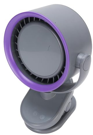 Ghzste Ventilateur de bureau inclinable sans lame - 100 vitesses - Ventilateur de refroidissement silencieux avec options de montage polyvalentes - Alimentation USB universelle - Clip sur ventilateur