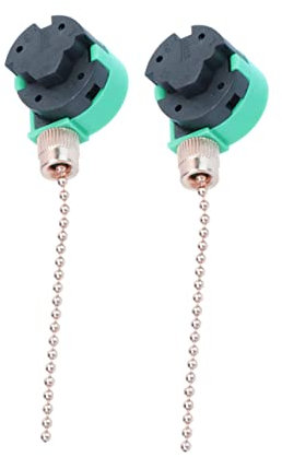 HOMOCONO 2pièces Interrupteur à Chaîne Traction Vitesses Pour Ventilateur Plafond Remplacement Lampes Lumière Contrôle Réglable Lot De Doré