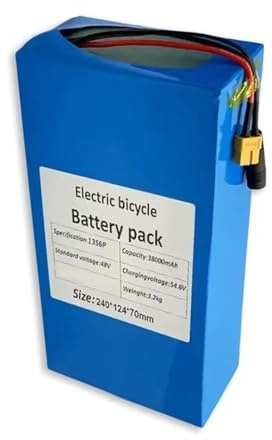48V 38AH Batteria Per Bici Elettrica Con Caricabatterie Batteria Al Litio Ad Alta Potenza Batteria Per Monopattino Elettrico 13S6P Batteria Agli Ioni Di Litio Impermeabile XT60