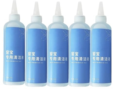 Solución limpiacristales de 230 ml, compatible con Ecovacs Winbot W2 Omni/ W2 Pro Omni/ W2 Pro/W1/W1 Pro/ W1S/Mini, líquido de limpieza for robots.(5PCS)
