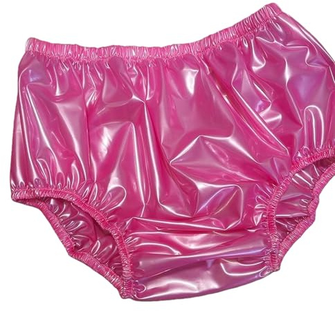 Wasserdichte PVC Inkontinenz Schutzhose für Erwachsene Wiederverwendbar Auslaufsicher Flexibel Und Komfortabel Unisex Waschbare LanganhaltendePink,3XL