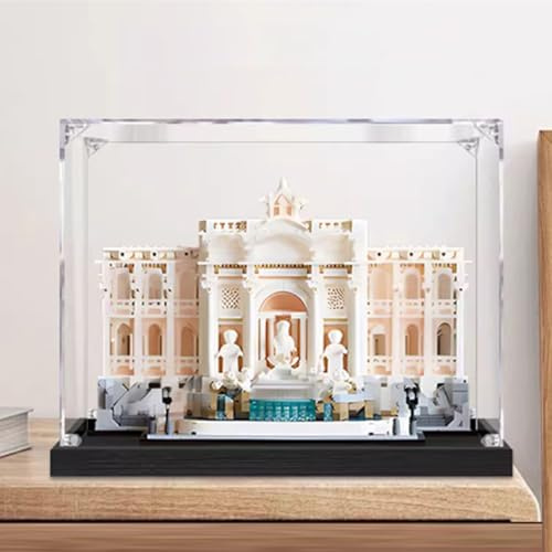 Vitrina acrílica para Le-go 21062 modelo Roma Trevi, caja expositora a prueba de polvo (solo caja expositora) (estilo A 2 mm)