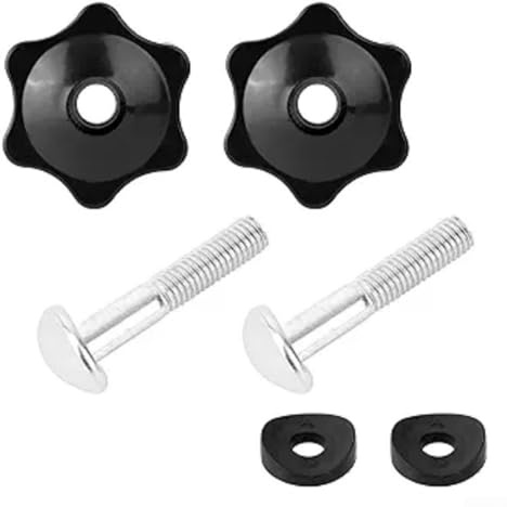 PureBowlic Kit di 2 pomelli per tosaerba con viti e rondelle, in plastica resistente, ricambio per spazzaneve Toro 92-2260 106-4161 107-3844, diametro 3,8 cm, montaggio con impugnatura esagonale
