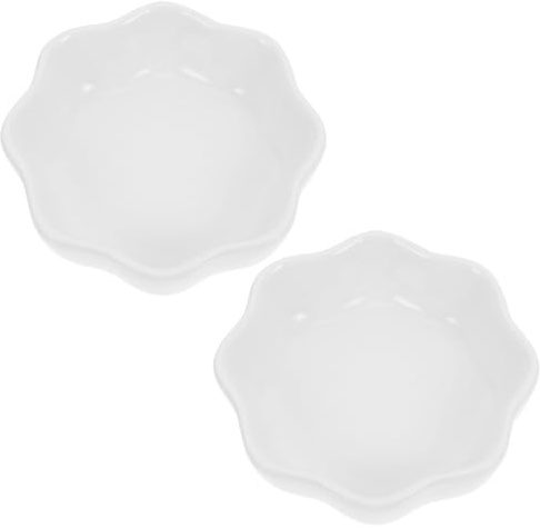 Happyyami Lot de 2 Gamelles en Céramique Blanche pour Hamster, Accessoires Solide pour Petits Animaux, Anti-Renversement, Matériau Céramique, pour Alimentation et Eau