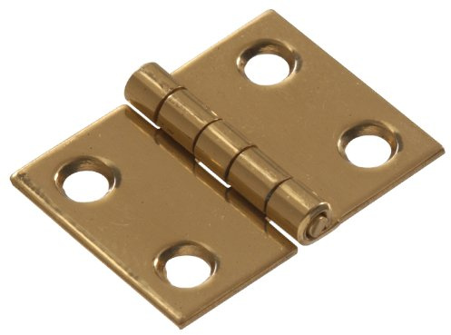 The Hillman Group 851191 1-1/2-Inch x 1-1/4-Inch Solid Brass Broad Hinge, Bright, Brass Finish