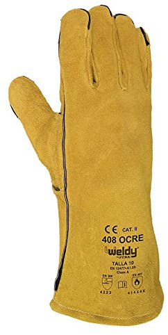 Juba - Guante soldador serraje talla 9 ocre
