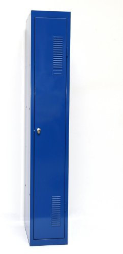 Szagato SPIND-1 (Grund) 180x30 cm, 1 Boden, Vorhängeschloss, (RAL5010) blau (Kleiderspind Garderobenschrank Umkleidespind)