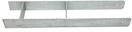 B2 Pfostenträger Pfostenanker H-Form verzinkt 101x8x800 mm mit Schrauben
