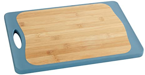 WENKO Schneidebrett Kombi M - Küchenbrett, Schneidbrett mit Saftrille und Griff, antibakteriell, Polypropylen, 28.5 x 1.5 x 20 cm, Weiß