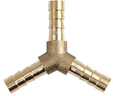 sourcing map 6mm Messing-Schlauchtülle Y-förmiger 3Wege Schlauchanschluss | 6mm Außendurchmesser, 5mm Innendurchmesser, Für Luft, Wasser, Gas, Öl, Korrosionsbeständig, Abriebfest, Berstdruckfest