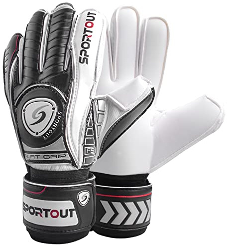 Sportout Gants de Gardien de But pour Jeunes et Adultes,Bonne Prise en Main pour, Excellente Protection des Doigts et des Poignées