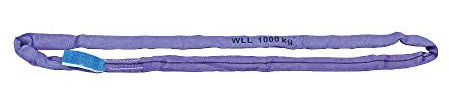 JeCo Rundschlinge, Nutzlänge: 1 m - Umfang: 2 m - Farbe: violett - aus Polyester - Farbkennung - Traglast = 1000 kg