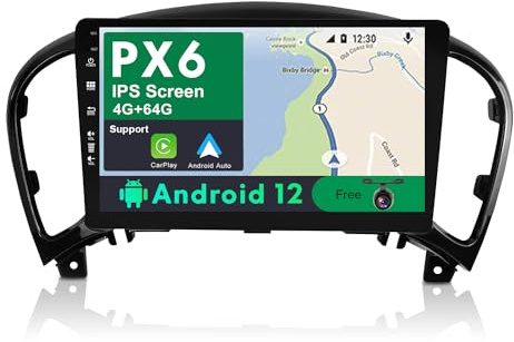 JOYX PX6 Android 10 Autoradio Compatible para Nissan Juke J15 (2010-2019) - Libre Cámara Trasera - 4G/64G - 8 Pulgadas 2 DIN - Apoyo Dab WLAN Bluetooth5.0 Control del Volante 4G Carplay HDMI 4K-Video