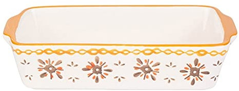 YUEYOULII Ramequin Four Plat de Cuisson en céramique rectangulaire avec Double poignée à pâte à pâte à pâte à pâte à Cuisson Cuisson Cuisson céramique Cuisson Plat à Four (Color : A)