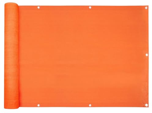 casa pura Brise-vue pour balcon - Protection UV - 90 x 500 cm - Tissu spécial en polyéthylène haute densité résistant aux intempéries et facile d'entretien - Orange