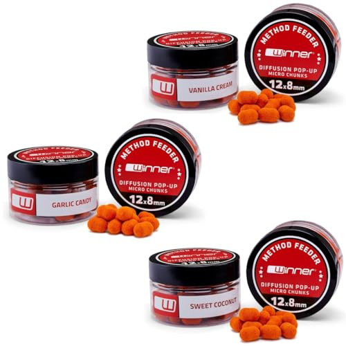 Tandem Baits 3-er Pack MF Diffusion Micro Chunks Flavor Mix Sweet Karpfen-Pop-Ups | Karpfen Angeln ohne Mühe | Köder zum Große-Fische-Angeln | Karpfenzubehör für Profis & Hobby-Angler 8 mm 20 g