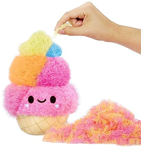 Fluffie Stuffiez Kleine Sammelplüschfigur - ICE CREAM - Überraschung beim Auspacken mit ASMR Fidget DIY Fellabziehen, Ultrasofter Flaum - Ideal für Kinder ab 4 Jahren