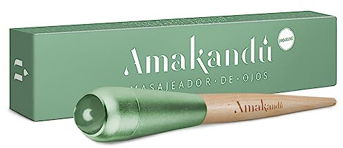 Augenmassagegerät gegen Tränensäcke und Augenringe – Massagegerät aus Buchenholz mit Aventurinstein – Entspannungseffekt – Wohlbefinden und Schönheit der Haut – ideal für Augenlider und Augenringe