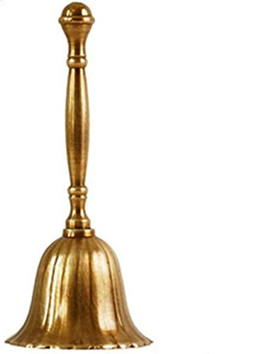 Metall-Tee-Handglocke, Glockenalarm, Messing-Handglocke, Hochzeitsglocken, Haustier-Katzenkampf-Disperse-Handglocke, spitzenförmige Messing-Tischglocke, wunderbarer Klang (Farbe: Gold, Größe: 5,1 * 2,