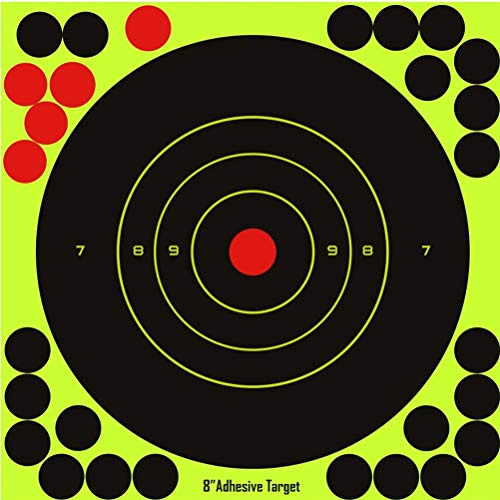 Zerodis Splatter-Zielaufkleber, Rolle, Selbstklebend, Reaktiv, für Bogenschießen, Jagd, Schießen, Zielübungen, Training, Bull's-Eye-reaktive Ziele, Gut Sichtbar, Sofortige Rückmeldung,