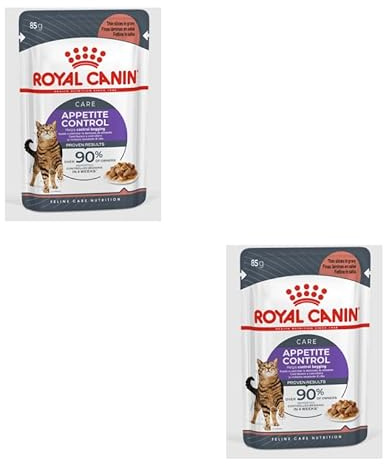 Royal Canin Appetite Control Care in Soße | Doppelpack | 2 x 12 x 85 g | Alleinfuttermittel für ausgewachsene Katzen | Empfohlen zur Kontrolle des Bettelverhaltens