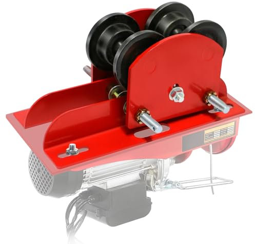 HONYTA Heavy Duty I Beam Trolley 0.5 Ton Capacity with Dual Track Rollers, 2.68in to 4.33in Adjustable Flange for I-Beams, for PA200 to PA500 Push Manual Trolley Hoist