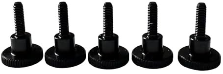 PrecisionGeek® M3 Aluminium Rändelschrauben DIN 464 – mit Schultergriff – natur & schwarz eloxiert – verschiedene Längen – Sets mit 5 oder 10 Stück (Schwarz M3×10 mm 5 Stück)