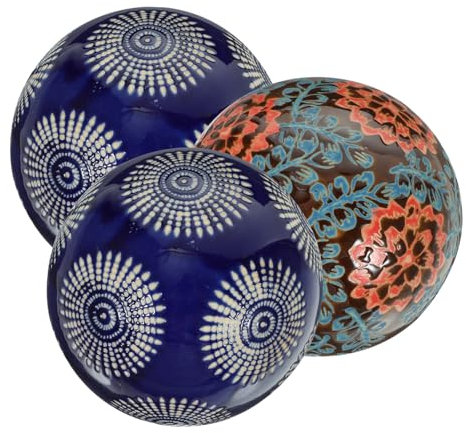 RORPOIR 3stücke Schwimmende Keramikbälle Farbige Vintage Dekokugeln Für Pool Teich Und Wohnaccessoires Moderne Wasser-deko Porzellanfarbene Schwimmende Wohnraumgestaltung