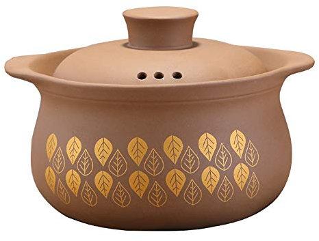 CVNIMV Cazuela De Cerámica Olla Cazuela con Tapa Olla De Barro Púrpura Cazuela Binaural con Tapa Utensilios De Cocina De Cerámica Olla De Barro Marrón Redonda Preve De Desbordamiento