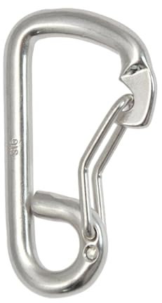 Marine Karabinerhaken Marine Grade Karabinerhaken Edelstahl Karabinerhaken Karabiner Clip Schiffsboot Haken zum Wandern Tauchen