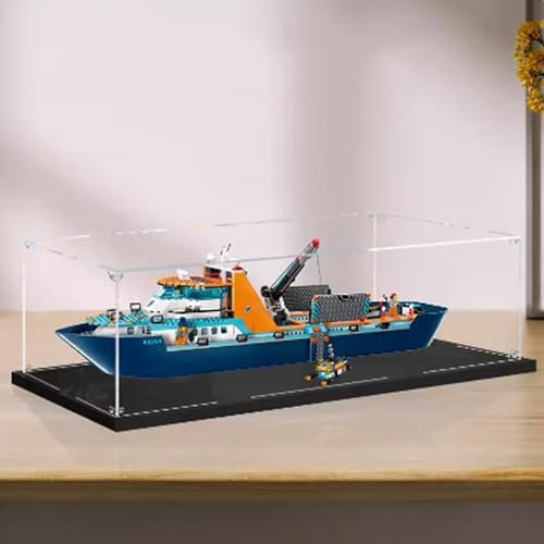 Transparente Acryl-Vitrine für Lego 60368 Jumbo-Rad-Modell, staubdicht, transparent, Vitrine (74,9 x 24,9 x 24,9 cm (nur Vitrine) (2 mm)