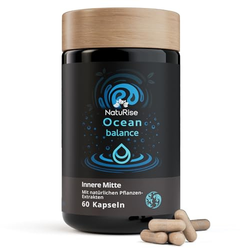 NatuRise® Ocean Balance Innere Mitte [60 KAPSELN] -Premium Supplement mit Bitterstoffen & 9 Pflanzenextrakten - Mit Artischocke, Löwenzahn, Ingwer & Fenchel - Laborgeprüft, Vegan & Ohne Zusätze