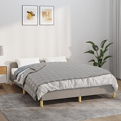 ShGaxin Gewichtsdecke Grau 135x200 cm 6 kg Stoff, Bettdecke, Sommerdecke, Blanket, Steppdecke, Schwere Decke Zum Schlafen, Bettzeug - 3154777