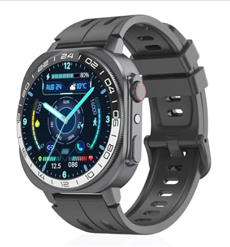 Smartwatch Uomo Donna, 1.43 Orologio Intelligente con Chiamate Bluetooth, 130+ Sportive Fitness Tracker LED Torcia/Contapassi/Sonno/Cardiofrequenzimetro, IP68 Impermeabile Smart Watch per Android iOS
