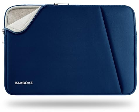 BAAGOAZ 11-13 Inch Laptop Sleeve MacBook Case with Front Pocket, Navy Blue | Compatible with 11.6 PC Notebook Chromebook, 13/13.3/13.6 MacBook Neo/Pro/Air M5 M4 M3 M2 M1 A18 Pro Chip & Surface Pro