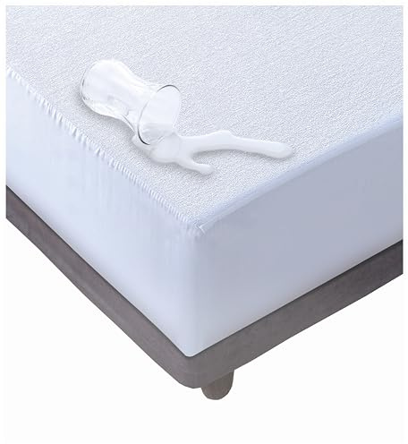Defend, Coprimaterasso Singolo Impermeabile, Traspirante, Antiacaro e Anallergico, 90x200 cm + Angolo 30 cm, Proteggi Materasso, Bianco, Una Piazza, Certificato Oeko-Tex