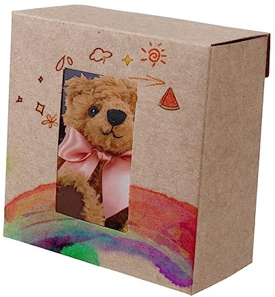 minkissy 10 Stück Papierboxen Mit Quadratischem Deckel – Leicht Zu Faltendes Design – Sichtfenster Für Einfaches Betrachten – Versiegelt Ohne Klebstoff – Party-rückgabebox