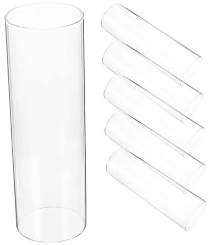 PLAFOPE 6 Stücke Zylinder Glas Vase Für Kerzen Hohe Röhre Vase Schwimmende Kerzen Mittelpunkt Für Home Hochzeit
