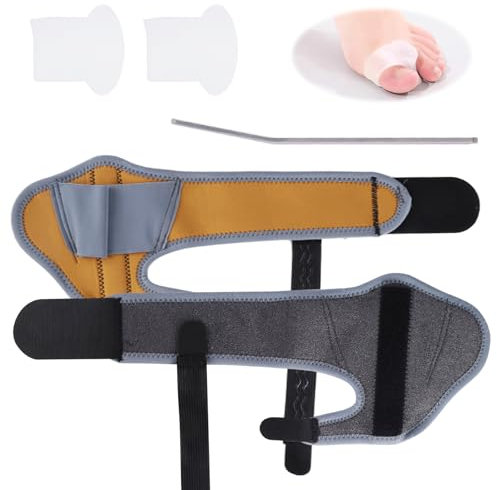 Hallux Valgus Korrektur Mit 2 Winkeleisen, Hallux Valgus Schiene Mit Zehenspreizer ein Paar(Weiß) Rutschfester Gurt Ballenzehen Zehenspreizer, Zehenspreizer Hallux Valgus für Damen und Herren