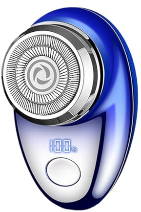 Rasoio elettrico,rasoio viso da uomo | Macchine da barba ricaricabili USB per uomo | Strumento per la toelettatura del rifinitore a umido e a secco, rasoio rotante portatile senza fili con display del