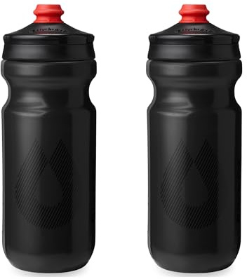 HydraPak | Polar Bottle – Breakaway Surge Leichte Fahrrad-Trinkflasche 2er-Pack – Hoher Durchfluss, Quetschflasche für Radfahren und Sport (Anthrazit, 600 ml)