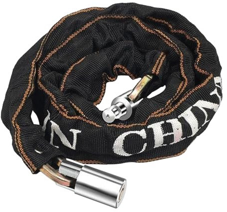 Wjelet 1 Pcs Bike Lock Mobility Scooter Chain Locks, Anti-Theft Mobility Scooter Locks, Bike Wheelchair Lock for Bicycle Motorcycle Electric Vehicles Chain Black