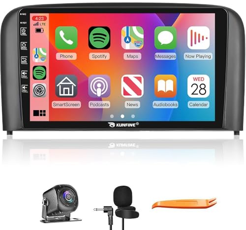 Car CarPlay Android Auto Navigation Stéréo GPS Radio Caméra arrière Display 9 IPS Touchscreen Headunit Tablet Pad Lecteur multimédia pour Volvo S80 2001-2006, Le Cas échéant Quad Core 2G+64G