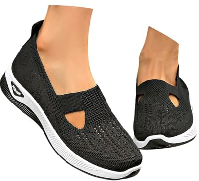 Generisch Sneaker Damen Diabetiker Schuhe Vermascht Sommer Leicht Walkingschuhe Turnschuhe Atmungsaktive Lässige Komfort Laufschuhe Breite Fuß Orthopädische Sommerschuhe Bequeme Outdoor Sportschuhe