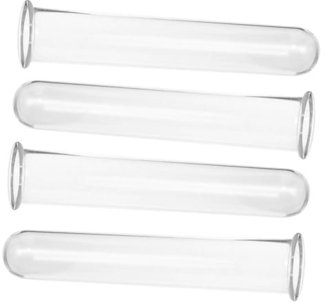 TOGEVAL 4stücke Glas Hydroponik Vase Mit Wandhalterung Transparente Reagenzglas Pflanzenhalter Für Vermehrung Stilvolle Dekoration Für Wohnzimmer Büro Und Terrarien Höhe