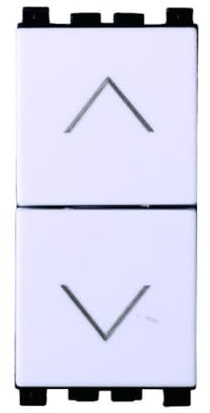 Interruttore interbloccato doppio saliscendi, tapparelle, avvolgibili, Moduli bianchi, Compatibile Con Vimar Arke', frutti, interruttori, pulsanti, deviatori, Per Placche originali e compatibili