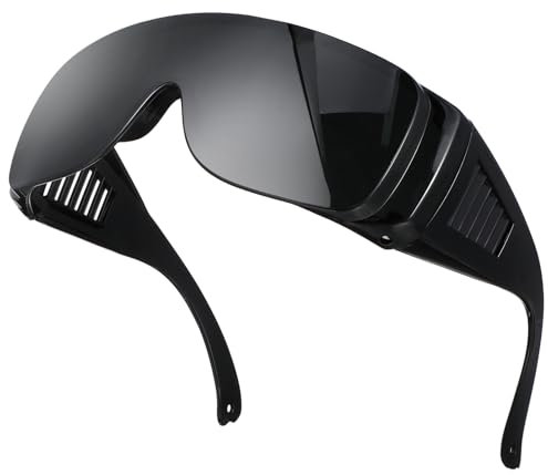 Alasum Gafas de Seguridad de Policarbonato Antiviento Negras