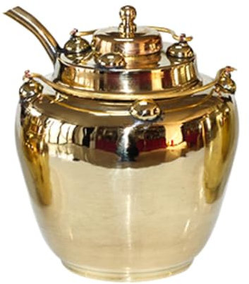 JISADER Calentador de vino, hervidor de agua, utensilios de cocina, cafetera portátil ligera de latón para el hogar, cocina, camping, picnic, leche, 500ml